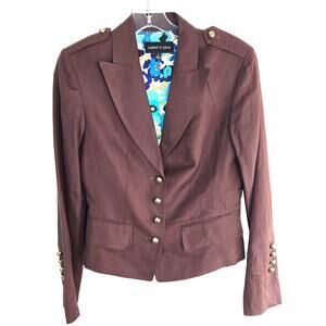 Isabel & Nina Women's Blazer 2 Misses Size XS Small Brown Coat Jacket